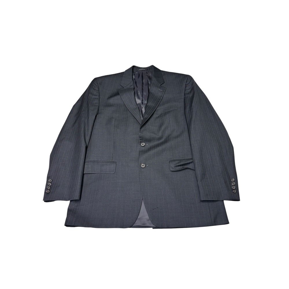 Lauren Ralph Lauren Mens 42R Wool Pinstripe Suit‎ Jacket Blazer Charcoal Grey